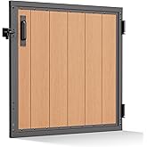 Prinfort 3x3FT (34.8"W X 35.4"H) 201 Stainless Steel Anti Sag Wooden Fence Gate Kit Heavy Duty Garden Gate Frame Hardware Kit Reinforcement (Left/Right Free-Installation)