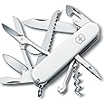 Victorinox Huntsman Swiss Army Knife, 15 Functions, Swiss Made Pocket Knife with Large Blade, Screwdriver, Scissors and Wood Saw - White