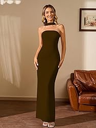 HTZMO Women Elegant Summer Bodycon Maxi Dress