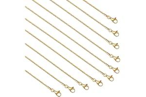 UMAOKANG Jewelry Chain for Jewelry Making, Gold Plated Stainless Steel Chains Bulk Jewelry Making Supplies