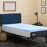 LUCID Mattress Topper, Twin XL, 2 Inch, Memory Foam Mattress Topper - 5 Zone Gel Infusion - CertiPUR Certified Foam