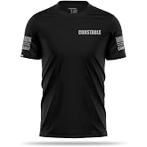 13Fifty Constable Training Performance Duty Shirt, Black/Grey | Lightweight breathable stretch, moisture wicking, durable uniform wear for men