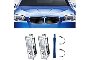 JEBEST JEBSET 2PCS Car Door Lights Logo Projector Upgrade Welcome Lights No Fade HD Puddle Lights Compatible with BMW Accessories 1/2/3/4/5/6/7/M/GT /X1/X3/X4/X5/X6X7 Series
