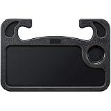 Lightter Steering Wheel Tray, Steering Wheel Desk and Vehicle Seat Mount Notebook Laptop Eating Desk,Car Food Eating Tray,Bla