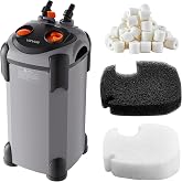 VEVOR 224.5GPH Canister Filter, 3-Stage External Aquarium Filter with Powerful Pump, Quite Water Circulation Cleaning Machine with Media for Fish Tanks and Aquariums Up to 55 Gallons, for Freshwater