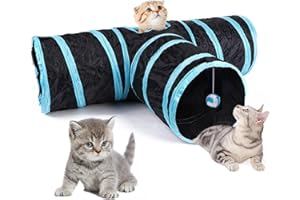 Cat Tunnels Indoors Cat Play Tunnel for Indoor Outdoor, Cat Tunnel Large Cat Toy Kitten Kitty Rabbt (3 Ways)