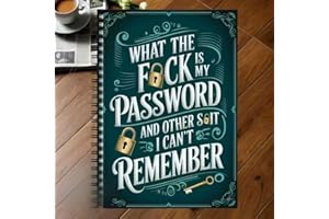 Spiral Password Log Notebook, Internet and Computer Login Organizer for Recording Website User Name and Password, Home or Off