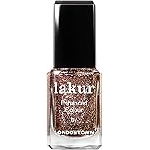 LONDONTOWN lakur Brown Nail Polish, Gel-Like Shine, Long-Lasting Color, Strengthens & Hydrates Nails, 0.4 Fl Oz