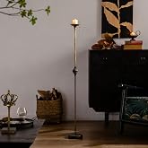 Vintage Floor Candelabra 38" Tall Antique Bronze Candle Holders, Rustic Metal Pillar Stand with Taper Candles for Farmhouse Home Decor, Wedding &amp; Event Centerpiece