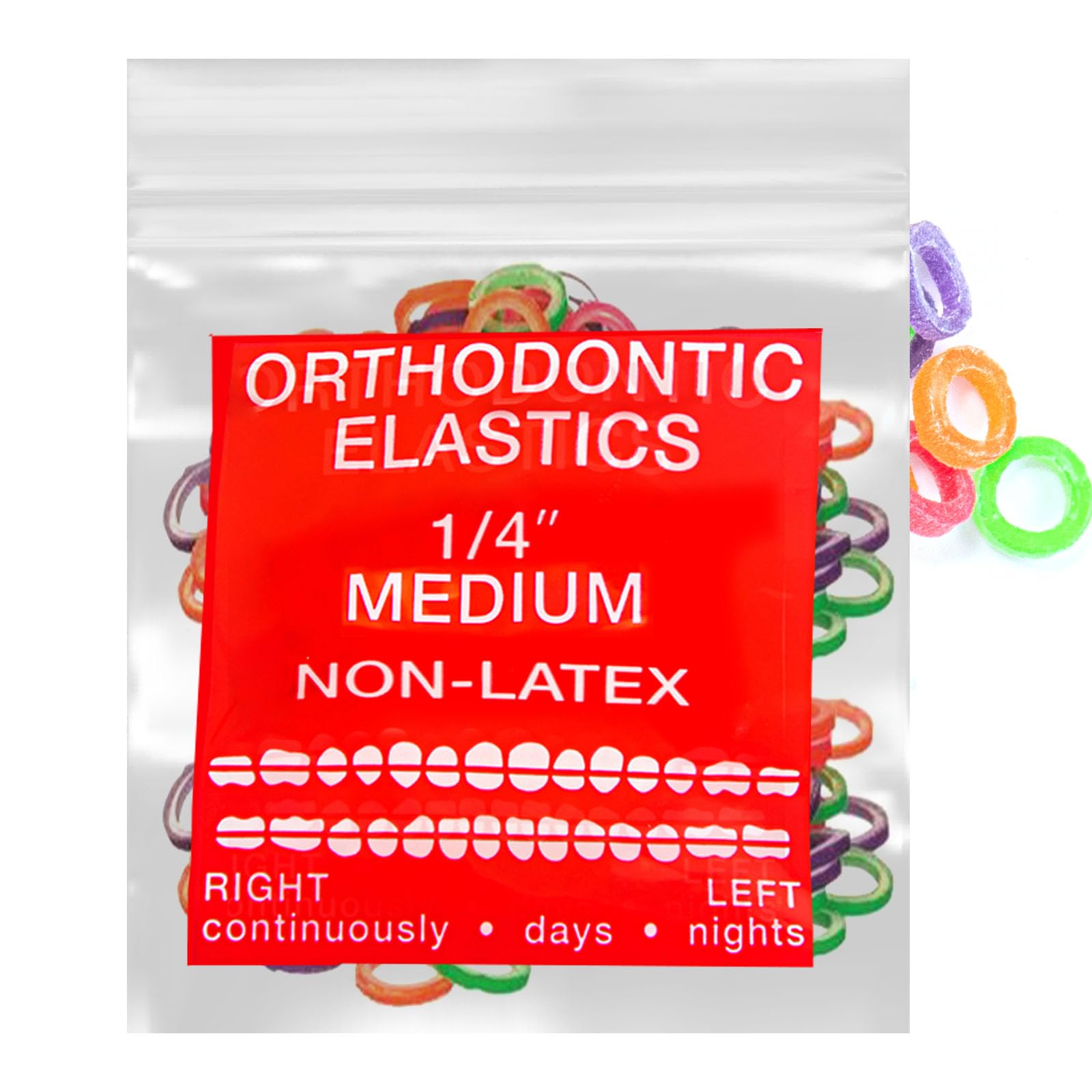 Neon Non-Latex 100 counts Intraoral Elastic Bands
