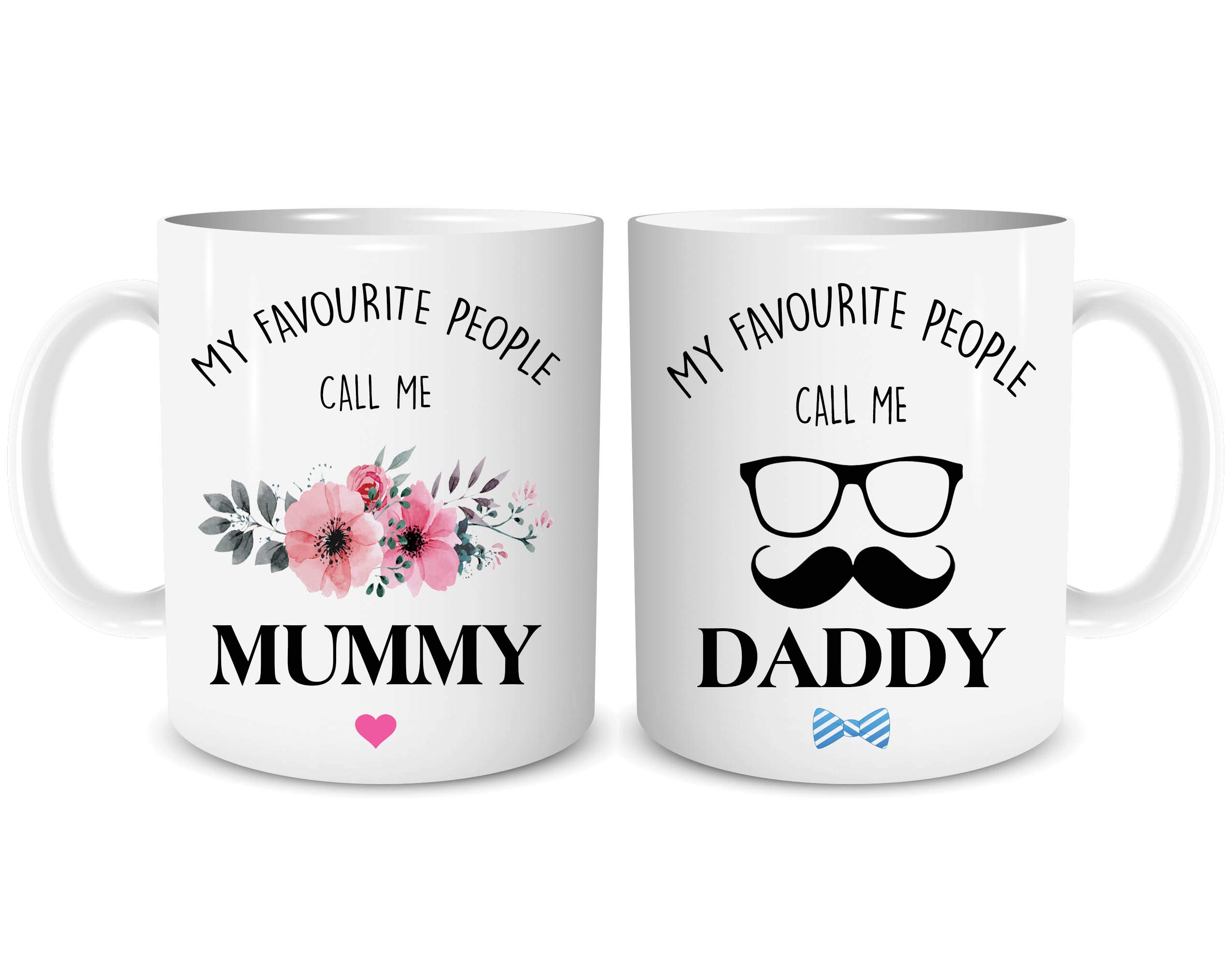 Mug Set Mummy and Daddy Gift Present Couples Coffee Mugs Baby Shower New Baby New Parents WSDMUG2129