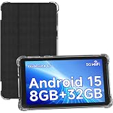 YQSAVIOR Tablets, Android 15 Tablet 7 inch, 8GB RAM 32GB ROM Tablet PC Quad-Core Processor Computer Tablet for Kids, IPS Screen, Dual Camera, WiFi, Bluetooth Tab PC