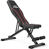 FLYBIRD Adjustable Bench,Utility Weight Bench for Full Body Workout- Multi-Purpose Foldable Incline Bench (Black)