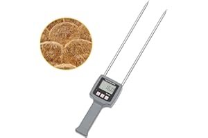 KALAGEEN TK100H Portable Hay Moisture Tester Probe, Precise & Fast Measurements Hay Moisture Meter, Moisture Tester for Hay Bales, Froage Grass, Leymus Chinensis, Alfalfa and Other Hays
