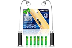 AUSRKI Grilling Gifts for Men, Grill Lights for Outdoor Grill, BBQ Gifts for Men, 2 Pack Grill Accessories with Magnetic Base & Long Flexible Gooseneck, Christmas Stocking Stuffers Gifts for Men Dad Husband