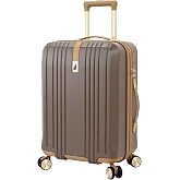 London Fog Southbridge 20 Inch Carry On Expandable Spinner HS, Mocha