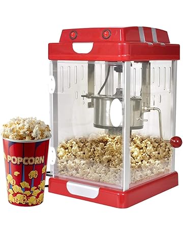 vidaXL Máquina para Hacer Palomitas de Maiz Caseras 2,5 Oz Roja Palomitera