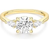 EAMTI 925 Sterling Silver Engagement Rings for Women Round Cut Size 3-11 | 2CT, CZ Wedding Band, Travel Rings, 3-Stone, Cubic Zirconia, Stunning Wedding Rings, Promise Ring for Her