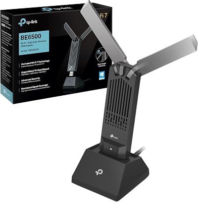 TP-Link Archer TBE400UH BE6500 WiFi 7 USB Dongle Tri-Band 6 GHz 5 GHz 2.4 GHz