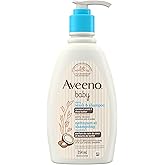 Aveeno Baby Daily Moisturizing Wash & Shampoo, Natural Coconut Scent, Shea Butter & Oat Extract, Body Wash, Hypoallergenic, 3