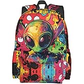 Guiteinyi Alien Backpack Large Capacity Print Kids Bag Casual Backpacks For Boys Girls School