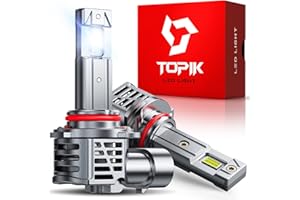 TOPIK 9005/HB3 Bulbs, 800% Ultra-Bright, 6500K 40,000LM Super Bright, Plug N Play, No Flicker, 99% Compatibility, 9005 Light Bulb for Pickup, Offroad, SUV, Sedan, 2PCS