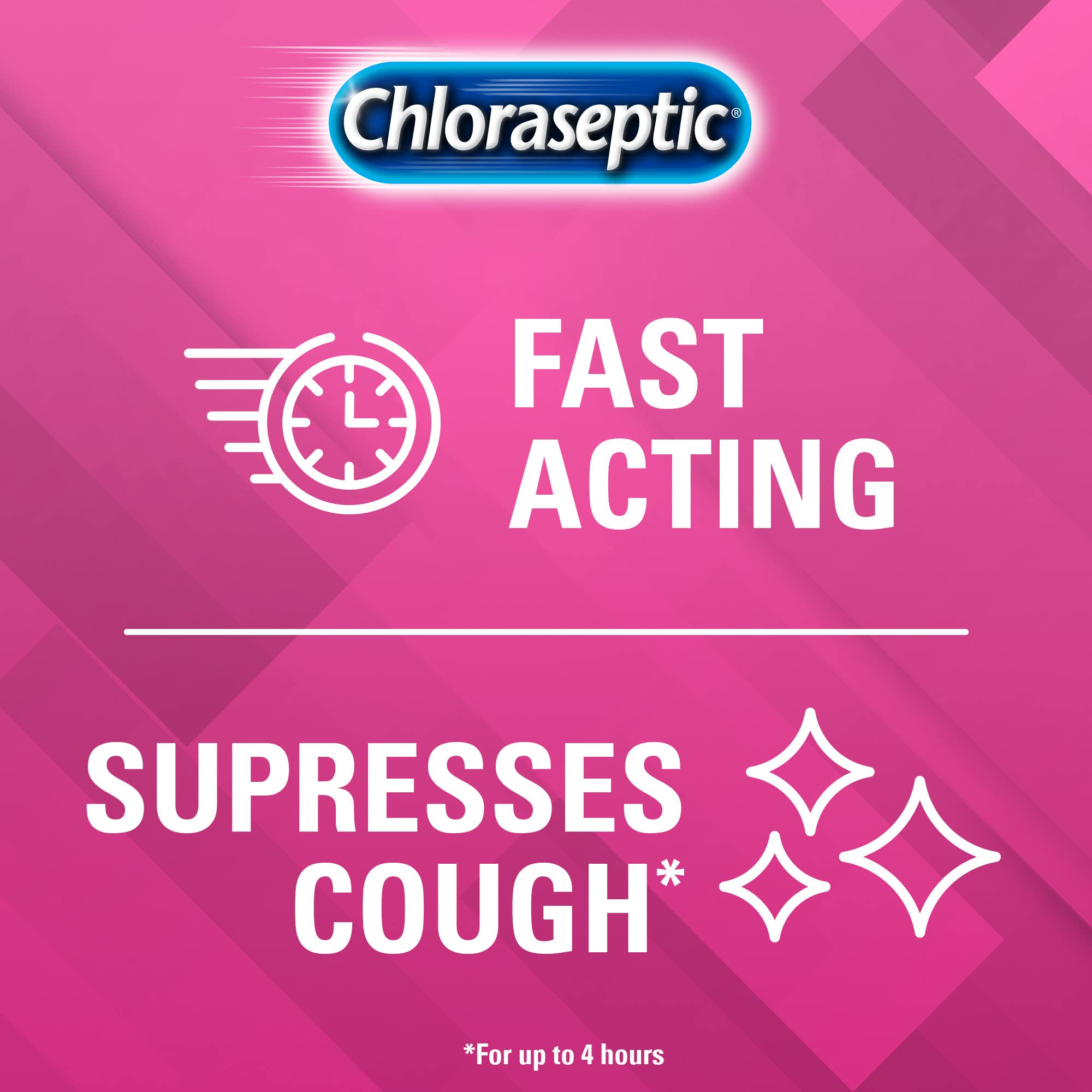 Chloraseptic Total Sore Throat + Cough Lozenges, Wild Cherry, 15 Count, 1 Pack