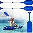Tradder 2 Pcs Canoe Paddle Boat Paddles Telescoping Collapsible Oar Kayak Paddles 21.3-41.7 inch Aluminum Plastic Canoe Paddles Adjustable Length Paddle for Kayak Inflatable Dinghy Water Sport