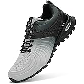 Kricely Men's Walking Shoes Breathable Lightweight Fashion Sneakers Non Slip Sport Gym Jogging Trail Running Shoes