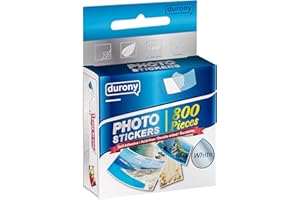 durony 800 Pieces Photo Sticker White Double-Sided Self Adhesive Photo Tapes for Pictures DIY Photo Album Journal