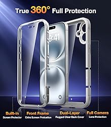 Diaclara Designed for iPhone 16 Case, Full Body