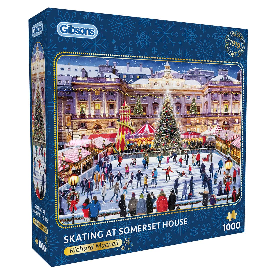 Skating at Somerset House | 1000 Piece Jigsaw Puzzle | Christmas, Winter Ice Skating | Sustainable Jigsaw Puzzle for Adults | Premium 100% Recycled Board | Great Gift for Adults | Gibsons Games B Corp — image 1