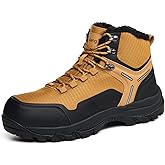 Stasslang Men's Waterproof Snow Boots Insulated Winter Boots with Non Slip Rubber Sole FurLined Warmth for Hiking Shoveling Work And Daily Commute