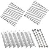 Grill Replacement Parts for Napoleon Prestige 500, Built-in Prestige 500 | 2 Pack Cooking Grates, 7 Pack Sear Plates, 4 Pack Burner Tubes, Stainless Steel Grill Parts for Napoleon Prestige 500 Series