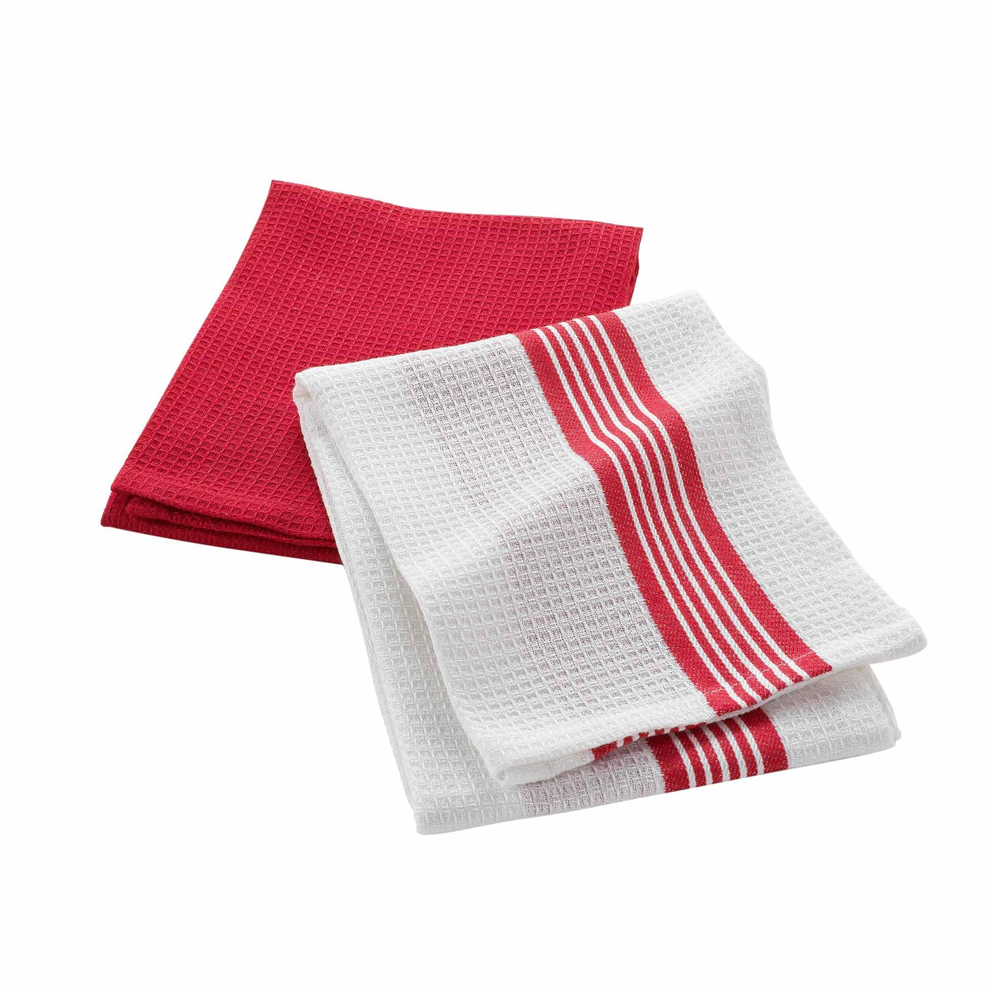 Douceur d'Intérieur, Suzette Honeycomb Cotton Tea Towels 50 x 70 cm Set of 2