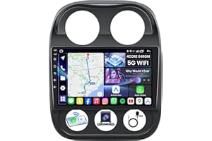 JINGELSYE [4Core+64GB] Car Radio Stereo for Jeep Compass Patriot 2010-2016: Upgrade 5G WiFi 10.4" 1280 * 800 Touchscreen Head Unit Wireless Carplay Android Auto Bluetooth GPS FM SWC Mirror Link Backup Camera