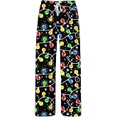 TQUEQRW Mens Christmas Pajama Pants Xmas Holiday Sleep Bottom with Pockets | Polyester Spandex Fabric,Elastic Drawstring Waist Christmas Pants,Christmas Gift Pajama Pants For Men,Loose Sleepwear Pants