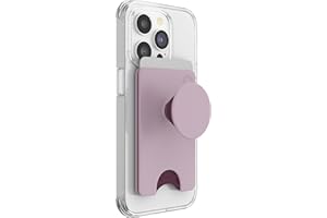 PopSockets Phone Wallet with Expanding Phone Grip, Phone Card Holder, Solid PopWallet - Blush Pink