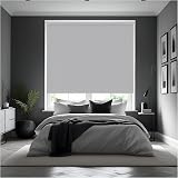 Generic Thermal Insulated Blackout Roller Blinds Grey 90x165 cm