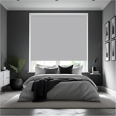 Generic Thermal Insulated Blackout Roller Blinds Grey 90x165 cm