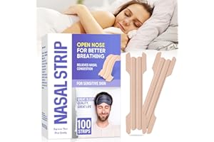 INSCAPE DATA Nasal Strips for Snoring, 100 Count Nose Strips for Breathing, Extra Strength Anti Snoring Solution to Stop Snoring and Relieve Nasal Congestion - Improved Airflow & Comfortable Fit