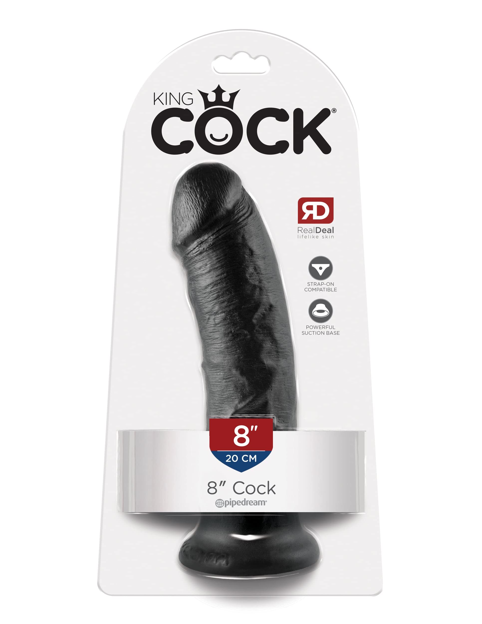 Pipedream King Cock Dildo, 20.3 cm, Black