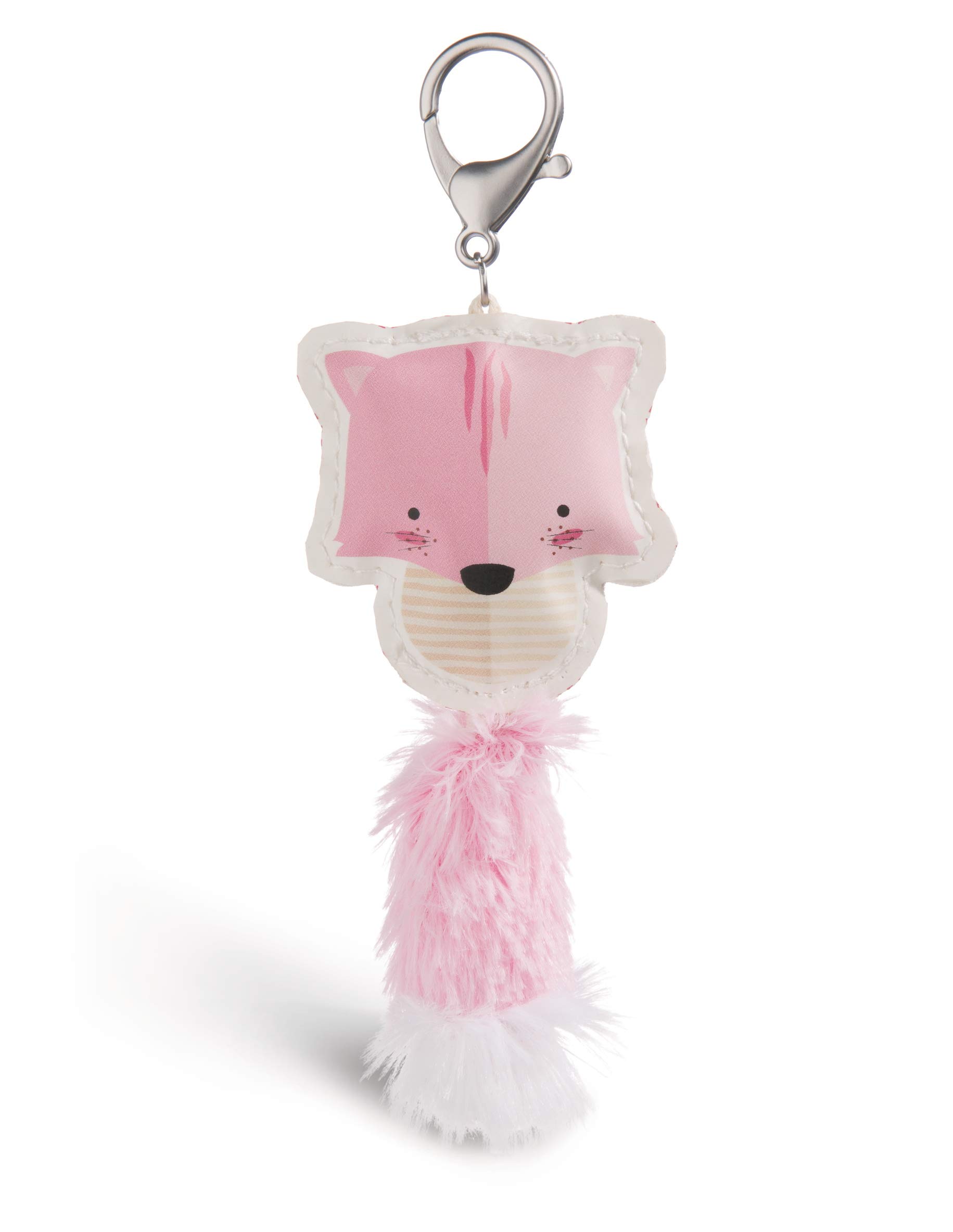 NICI 45581 Cat Light Pink 12 cm Bag Pendant Made of Artificial Leather Multi-Coloured
