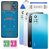 Eonpam Back Cover Glass for Xiaomi Redmi Note 12 Pro 4G 2209116AG Ice Blue | Original quality back glass replacement rear glass battery cover back cover replacement with camera lens repair kit.