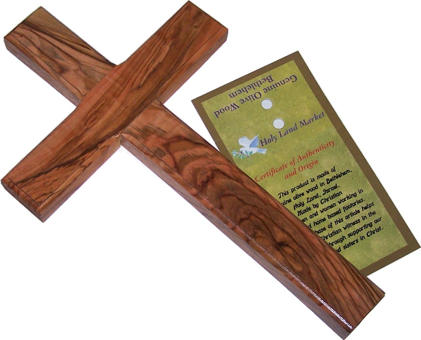 Olive Wood Cross (9 to 10 inches High) by Holylandmarket