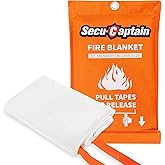 SecuCaptain Emergency Fire Blanket for Home and Kitchen - 40"x40" Flame Suppression Fiberglass Fire Blankets for House Camping Car Office Warehouse Survival Safety