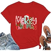 Christmas Tree Shirts Women Snowman Merry Christmas Shirt Xmas Holiday Tee Tops