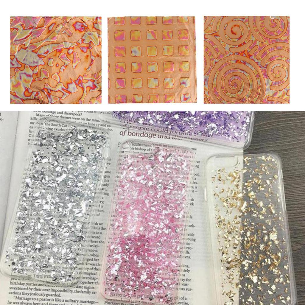 50-Pack Variegated Sheets Nail Painting 14x14cm