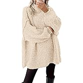 BTFBM Sweaters for Women Fall 2026 Long Sleeve Mock Neck Cable Knit Oversized Sweater Pullover Tops Thick Winter Clothes