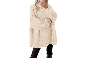 BTFBM Sweaters for Women Fall 2025 Long Sleeve Mock Neck Cable Knit Oversized Sweater Pullover Tops Thick Winter Clothes